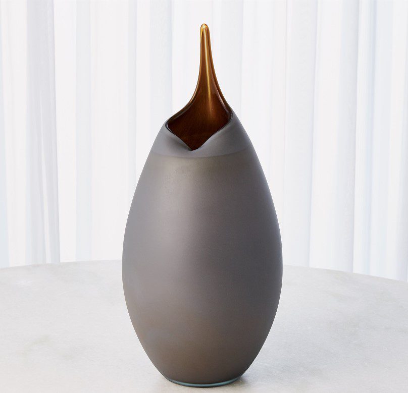 Frosted Grey Vase - Large