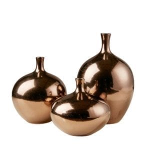 Ansen Metallic 3PC Vase Set