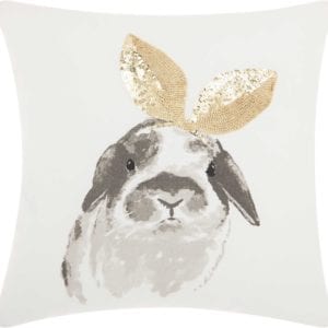 Glitter Bunny Pillow