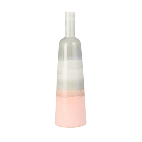 Pink Ceramic Bottle Vase