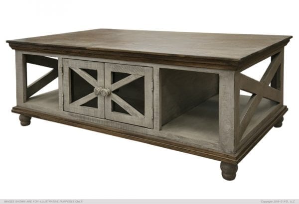 Florence Gray 4 Door Cocktail Table