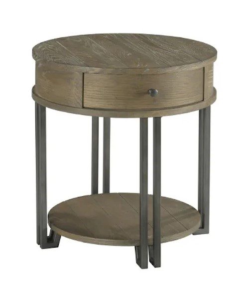 Saddletree Round Chair Side Table