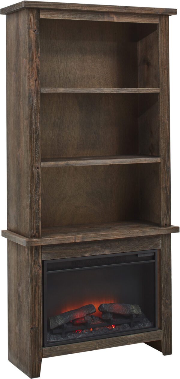 74" Fireplace Display Bookcase