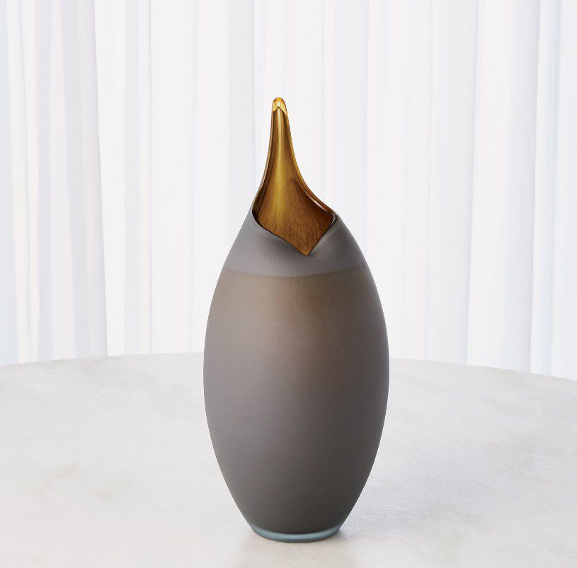 Frosted Grey Vase - Small