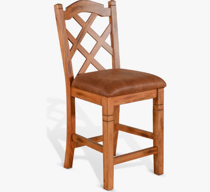 Sedona Crossback Barstool w/ Cushioned Seat