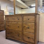 AF Shaker 6 Drawer Combo Dresser Tuscan Brown